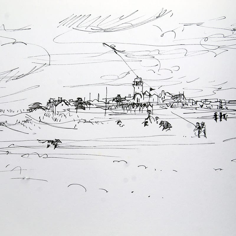 Ink drawing of Southwold