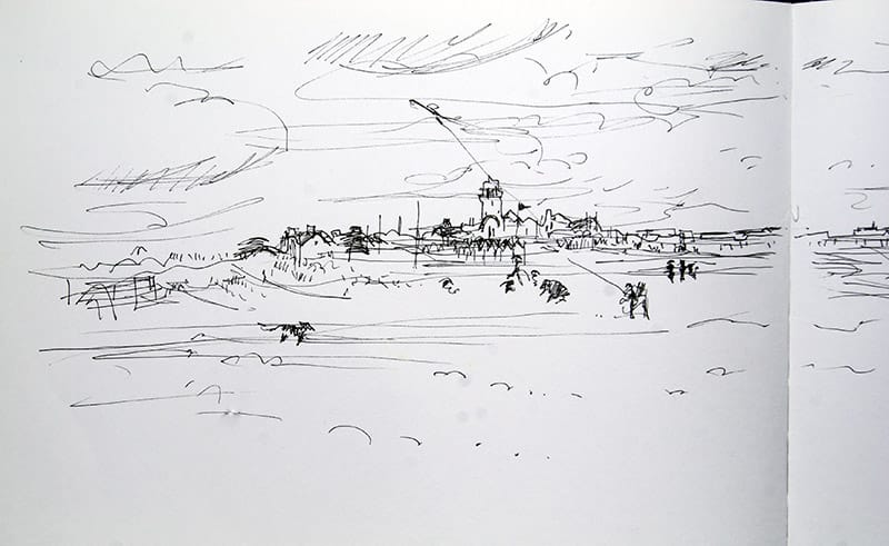 Ink drawing of Southwold