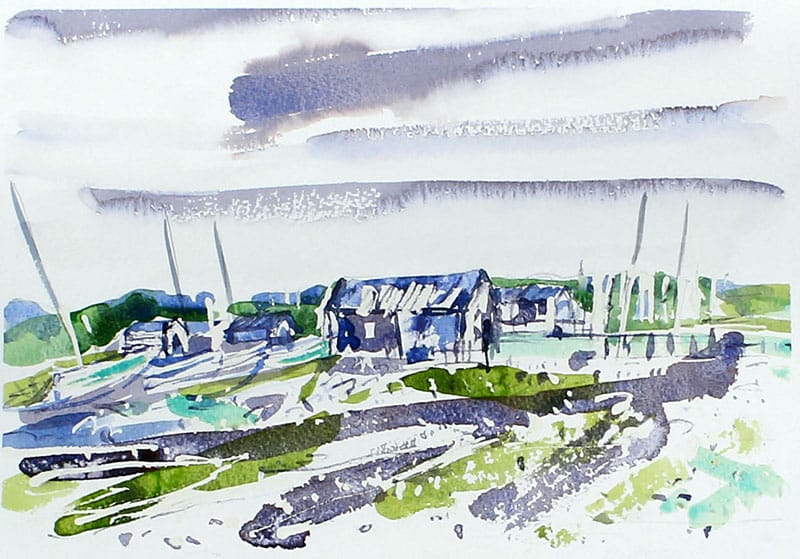 Watercolour painting of Kyson point